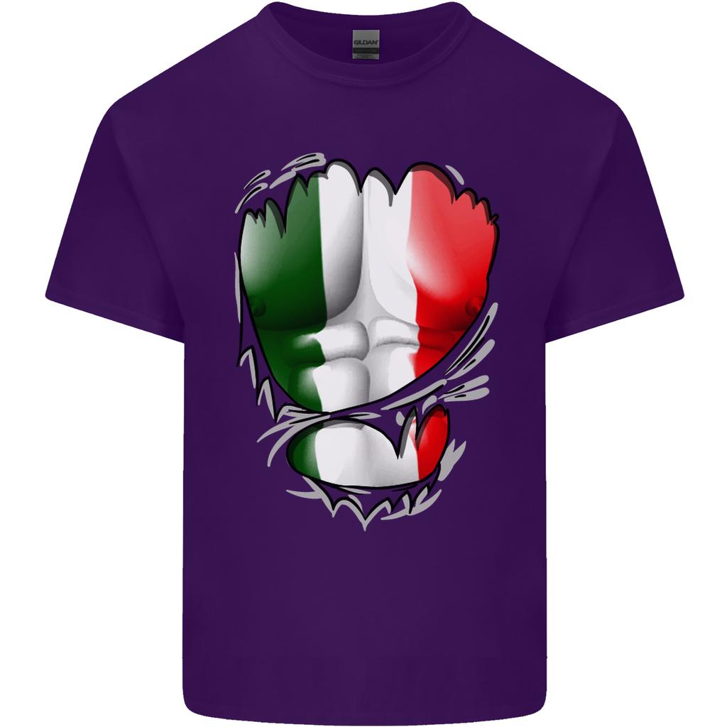 Gym Italian Flag Ripped Muscles Italy Unisexs Light Cotton TShirt