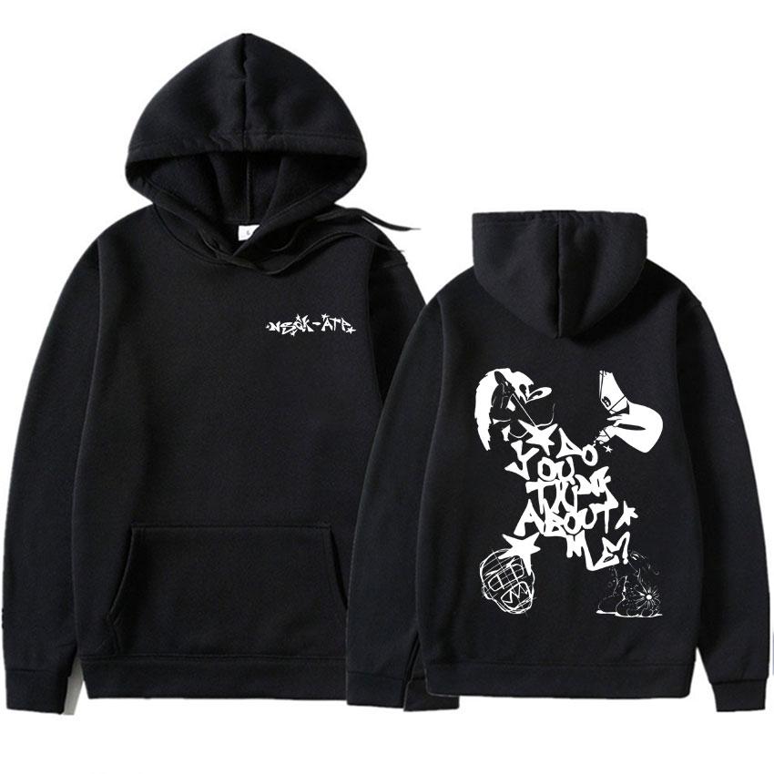 Nsqk Do You Think about Me Double Sided Pop Harajuku Graphic Sweatshirts Mens Aesthetic Oversized Tide Hoodie Y2K Hody
