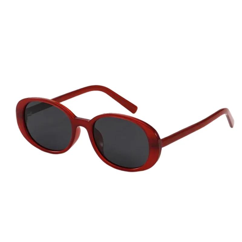 Korea New Wine Red Sunglasses Women Ins Street Shot Sunshade Glasses Dustproof Windproof Riding Glasses Uv400 Sunglasses Men
