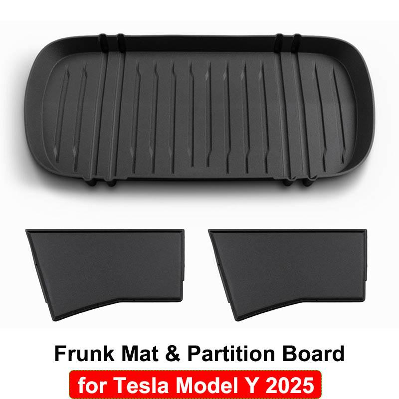 for Tesla Model Y Juniper 2025 Front Trunk Mat Partition Board TPE Frunk Protector Cushion Accessories Organizer Storage Board