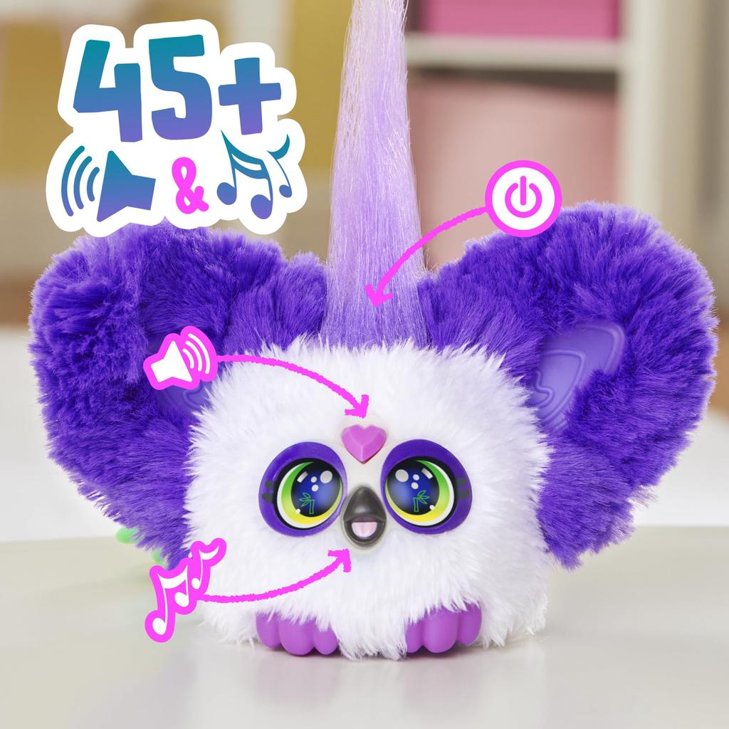 Hasbro Furby Furblets Bamboo Mini Amico, Peluche Elettrico per Bambini e Bambine, Età 6+, Panda, Bianco e Nero, Furby Parla, Musicale, G1698,