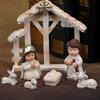 1Set Little People Toddler Toy Nativity Set Kids Pretend Play Set For Christmas Decoration Kids Xmas  Year Gift