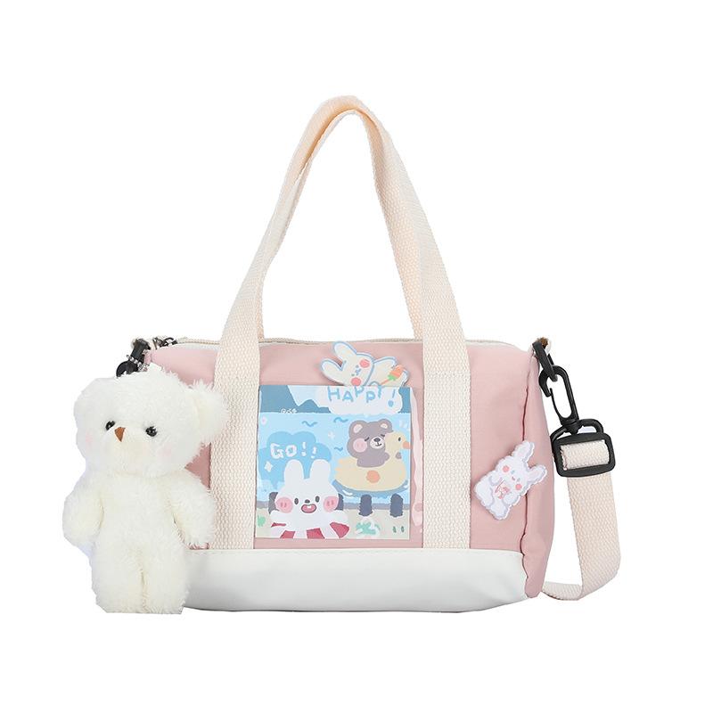 

Повседневная холщовая сумка, сумка через плечо для школьницы-подростка из Харадзюку, униформа в стиле софт-гёрл, сумка-мессенджер для ученика средней школы