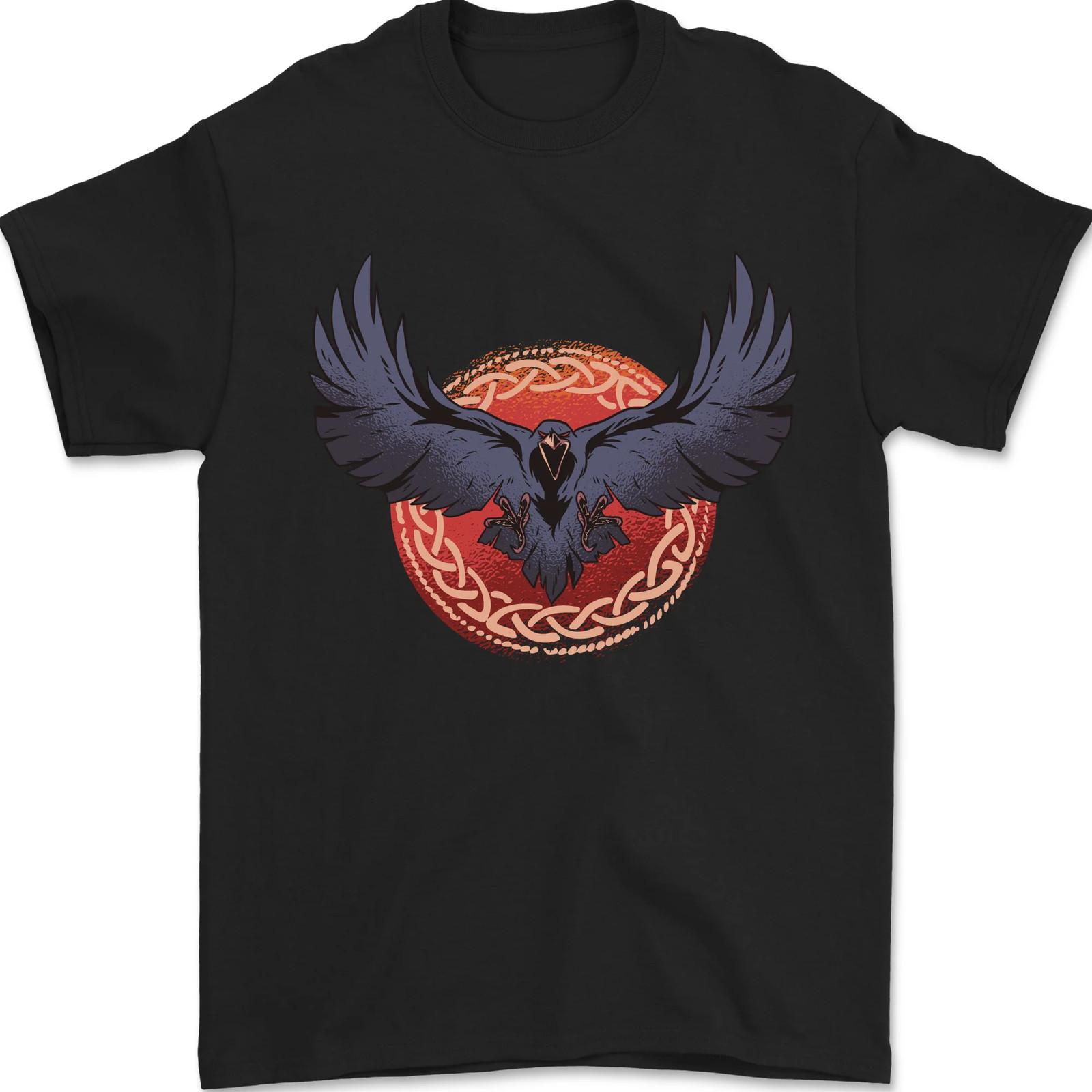 Dark Raven Norse Vikings Mens T-Shirt 100% Cotton S разноцветный