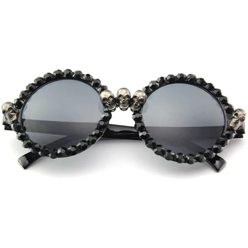 Trendy New Diamond-Encrusted Skull Sunglasses Fashionable Adult Decorative Sunglasses Party And Holiday Decorative Sunglasses