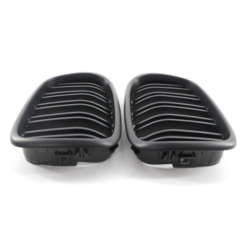 Für BMW 5er E39 525 528 530 535 1999-2003 Auto Kühlergrill Front Nieren Grill Doppellinie Silber Schwarz 51137005837 51137005838