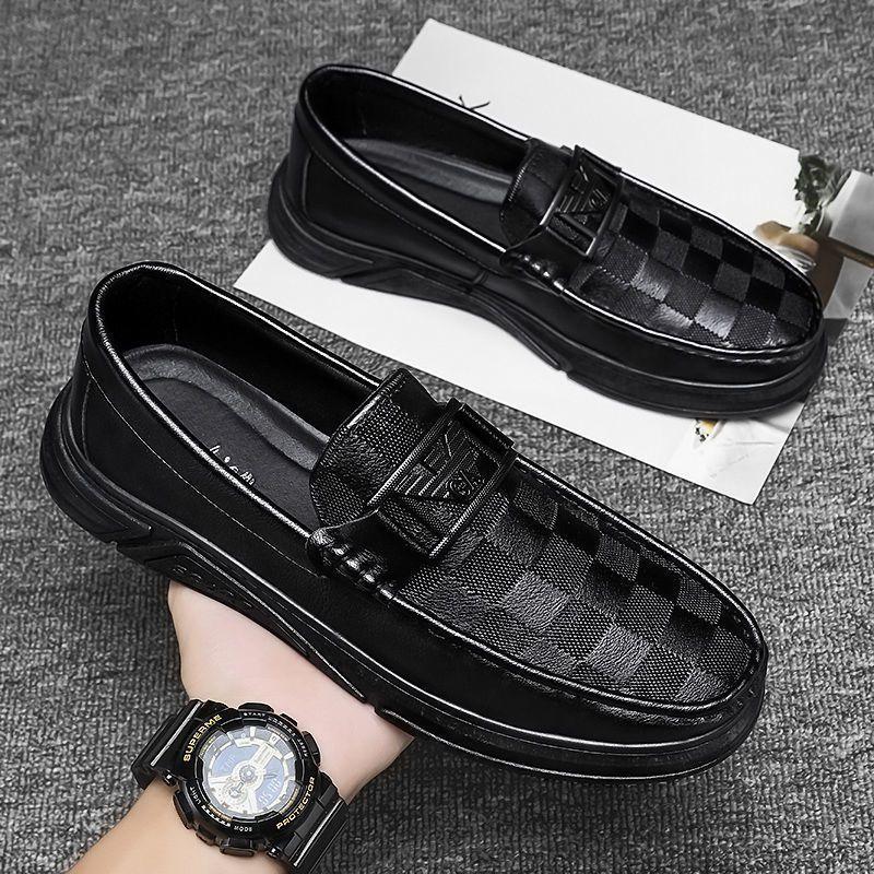 Doudou boty pánský jarní trend malé kožené boty pánské ležérní boty britské nazouvací líné trendy boty univerzální