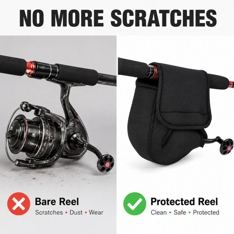 Fishing Reel Cover Protective Bag Water Resistant Soft Reel Case For Baitcasting Spinning Reel Storage