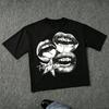 Harajuku Buchstabe Mund Druck Damen T-Shirts Sommer Mode Straße Outdoor Lässig T-Shirt Tops für Herren und Damen Tees Top