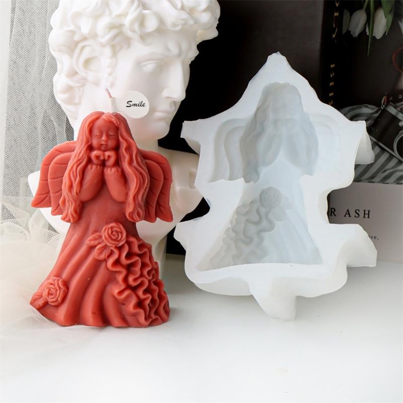 Handmade Girls Candle Ornaments Unique Gifts Making Resin Mould Girls Shaped Aromatherapy Candle Silicone Mold