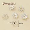 50/100 Pcs Silver Plated Spacer Bead Caps For Jewelry,Flower Caps For Bracelets Accessories,DIY Jewelry Making Supplies