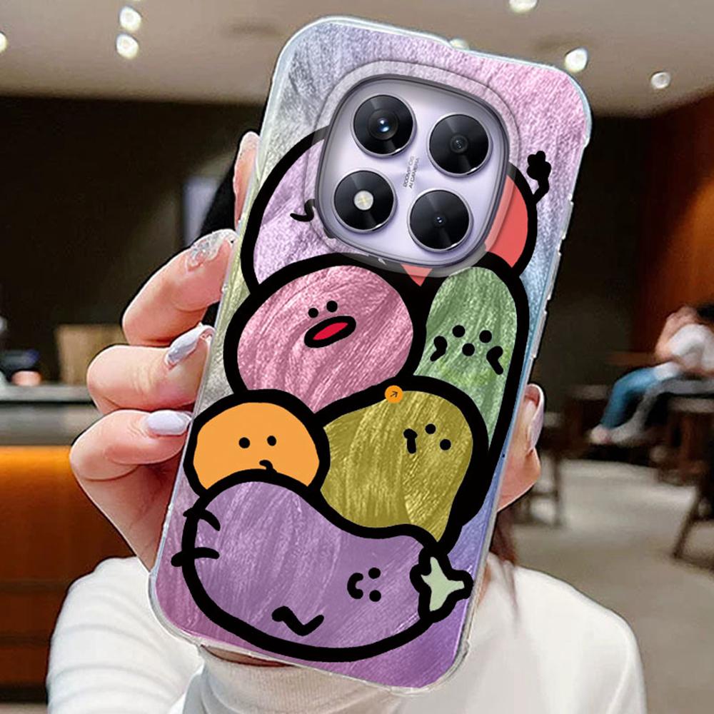 MultMultiple ones Gradient Colored Cat Phone Cases For Xiaomi Redmi Note 14 13 Pro 14C 13C A5 A3 14t Silicone Couple Funda Cover