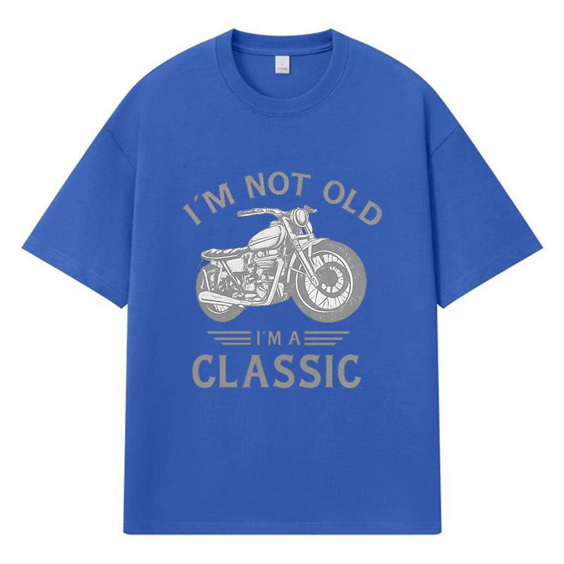 2026 Nie jestem stary, jestem klasykiem Nadruk Graficzny Y2k Harajuku Streetwear 100% Bawełna Koszulka Casualowa Oversize Letnia Męska Koszulka