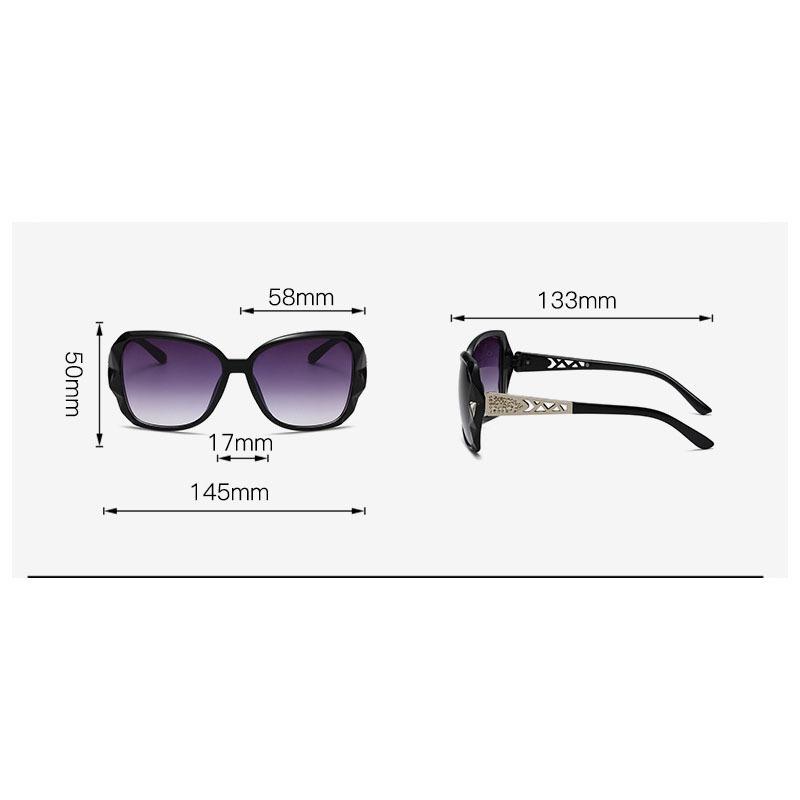 Vintage Damen Sonnenbrille Mode Übergroße Sonnenbrille Modeaccessoire, nicht polarisiert