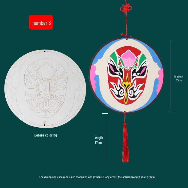 Peking Opera Mask Coloring DIY Kit - Traditional Culture Handmade Material Pack