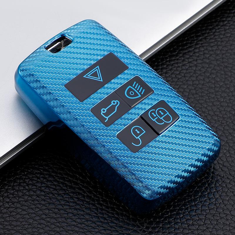 2022 Range Rover TPU Black Rubber Carbon Fiber Key Case
