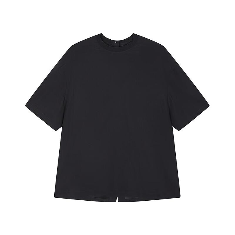 LESS 2025 Summer Loose Round Neck Mid-Sleeve Shirt