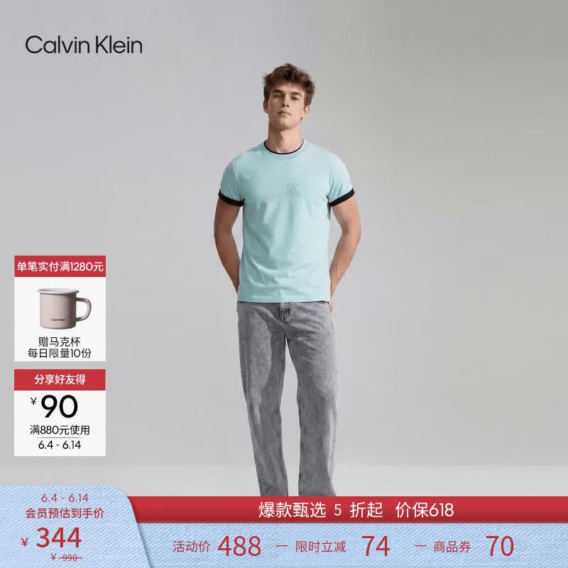 Calvin Klein Men s Printed Mercerized Cotton T-Shirt J325018 L