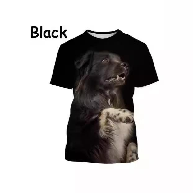 Border Collie 3D Printed T-Shirt Cute Puppy Printed O-Neck Short Sleeve T-Shirt Men Women Men