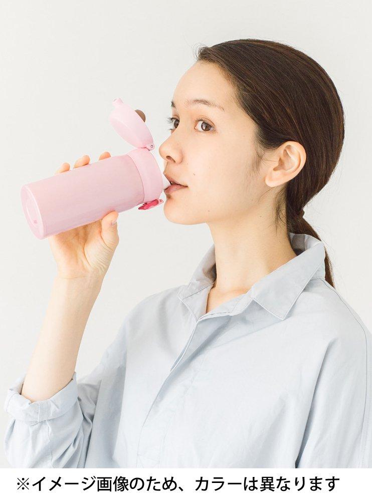 THERMOS Vacuum Insulated Portable Mug with Strawberry SBR One-Touch Opening, 350ml, Red, JNL-352