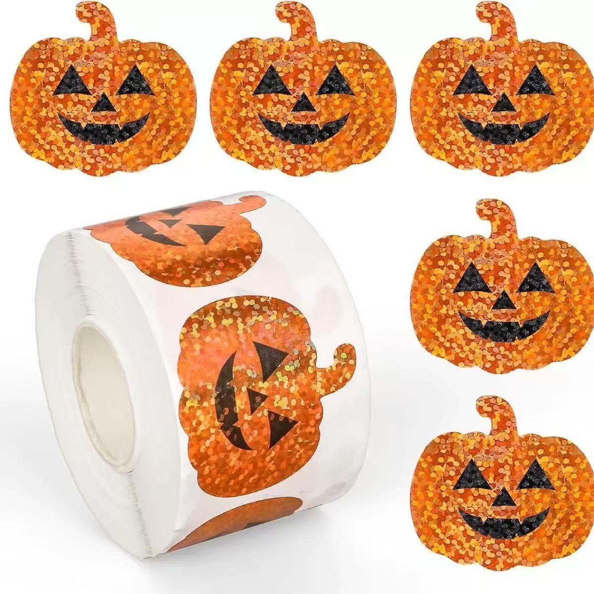 

Halloween Laser Pumpkin Stickers for DIY Decoration and Party Supplies