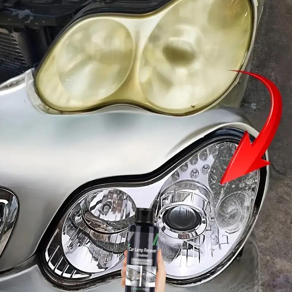 Car Headlight Polishing Cleaner Scratch Repair Polish Fluid Long-Lasting Cleaning Liquid Auto Headlamp Maintenance Refurbishment