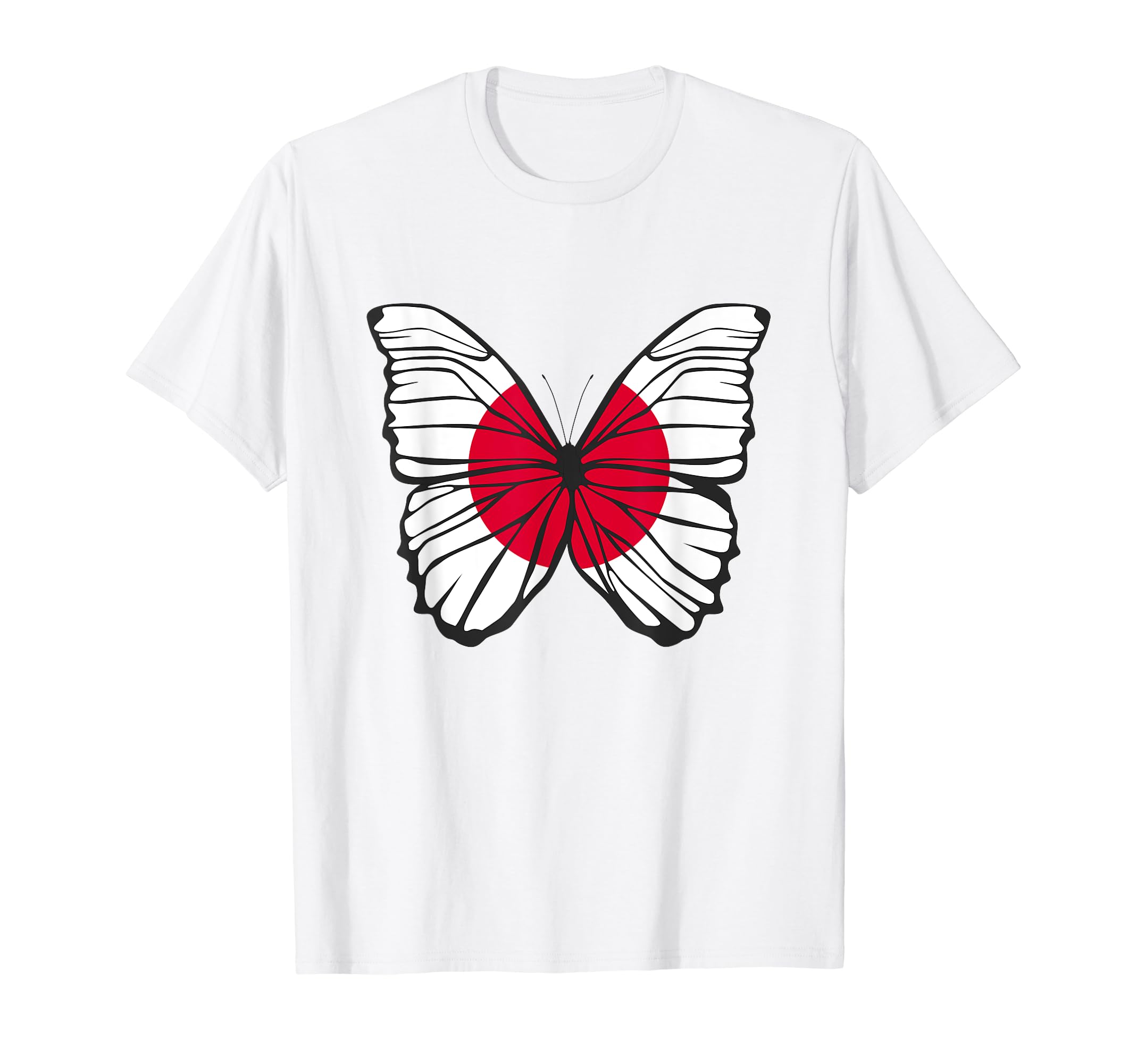 

Butterfly Colored Wings Flag Japanese T-Shirt белый
