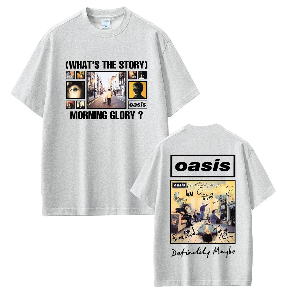 British Rock Band Oasi May Definitely Wear T-shirts for Men and Women, Cotton Casual Retro Short Sleeved Streetwear