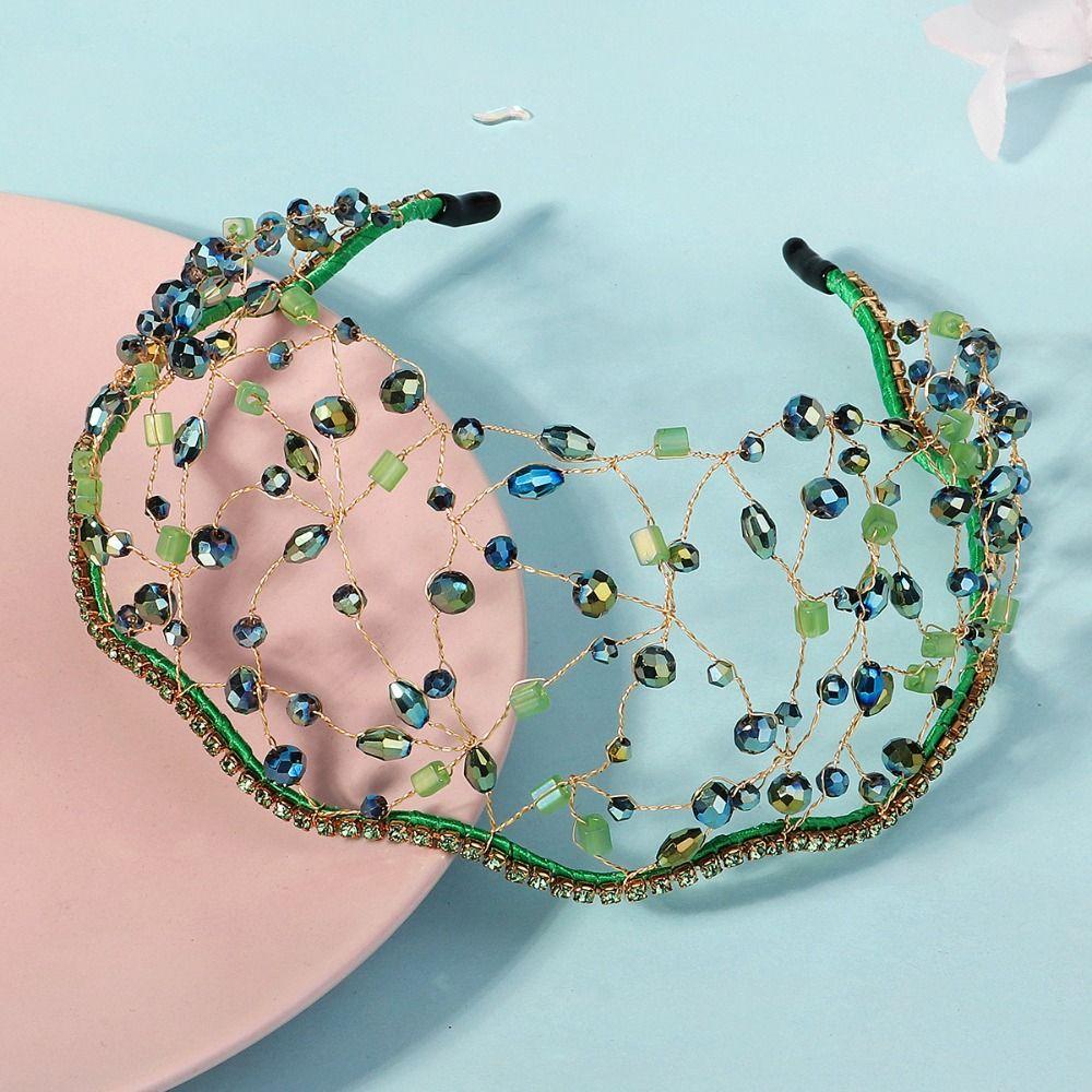 Handmade Sparkling Rhinestone Tiara Wedding Headpieces Bride Hair Bands Headdress