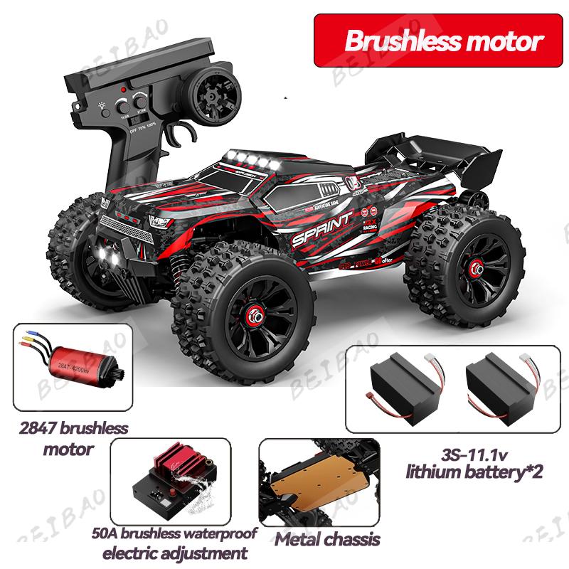 1:16 85KM/H Or 50KM/H 4WD RC Car With LED Remote Control Cars High Speed Drift Monster 4x4 Truck for Kids vs Wltoys 124017 Toys