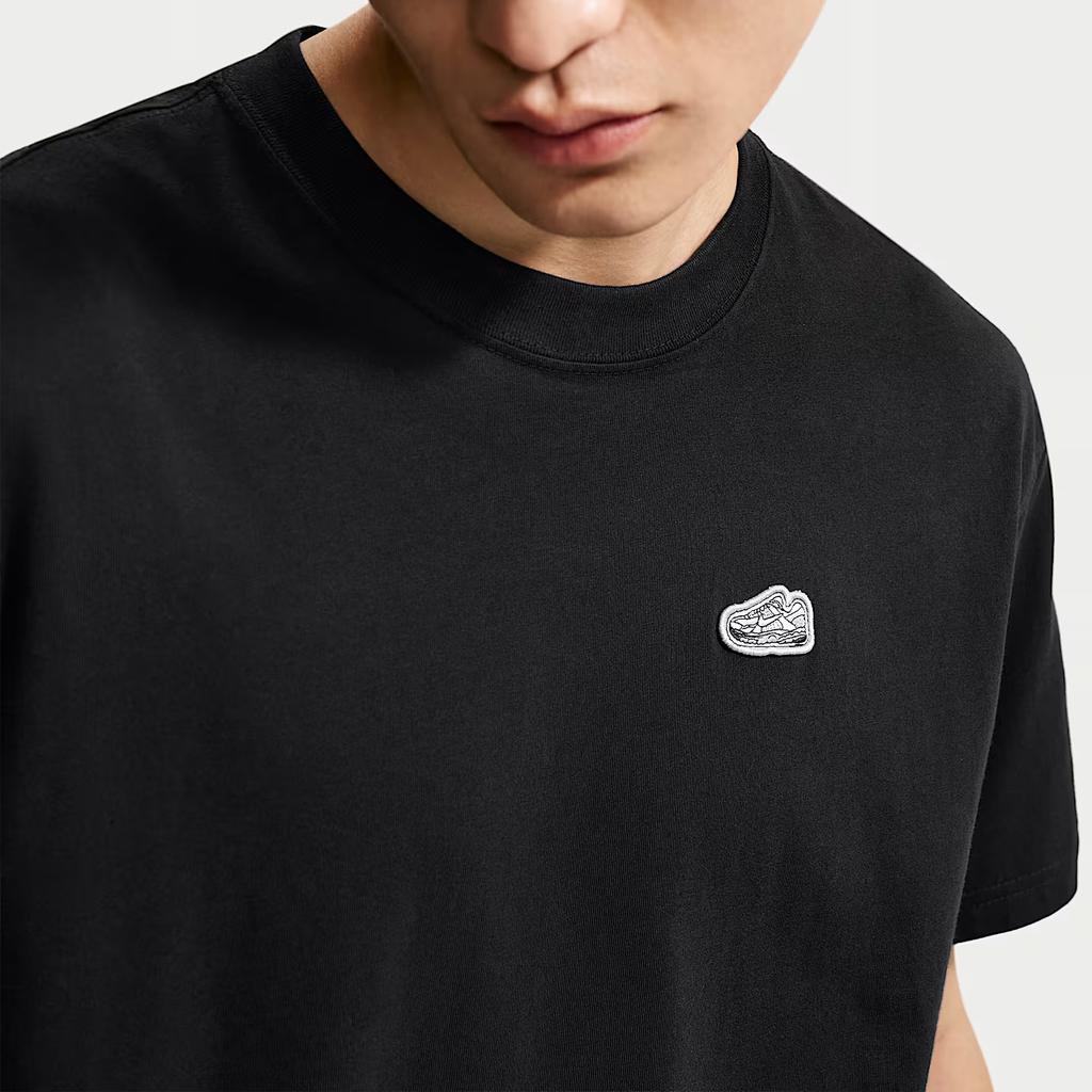 Nike Sportswear T Shirts Men's Black Crew Neck Moderate IH1150-010