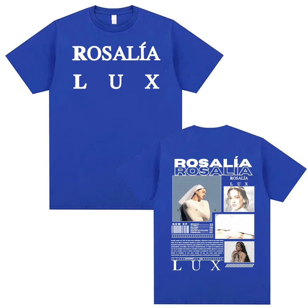 Singer Rosalia LUX New Album Tour Graphic T Shirt Men Women Vintage Aesthetic Short Sleeve Tshirt Cozy Summer 100 Cotton Shirt