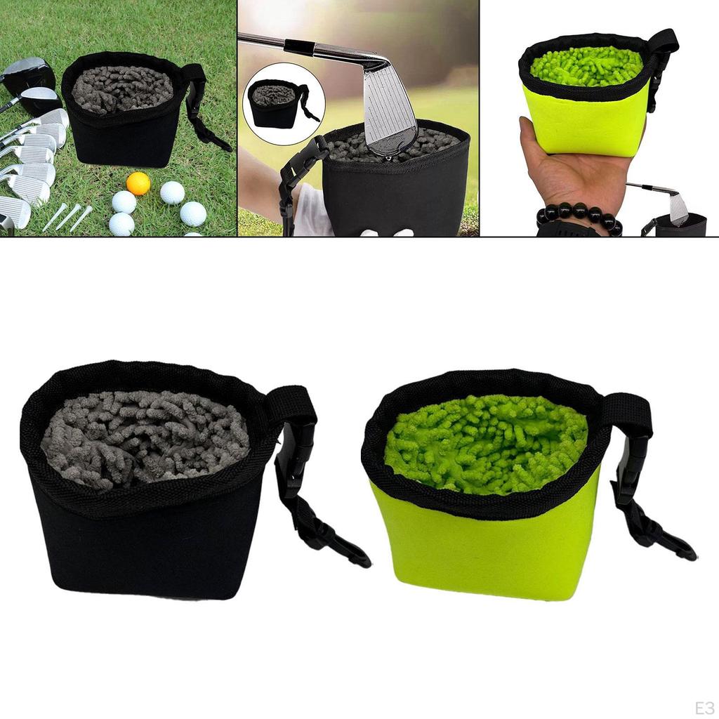 Kompaktes Golfball-Reinigungswerkzeug und Schläger-Scheuerbeutel für Reisen