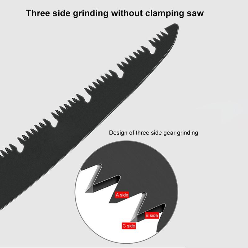 43cm 47cm 53cm Ağaç İşleme Katlanabilir Testere 3 Yan Taşlama Teflon Antipas Kaplama Günlük Testere Ağaç Düzelticiler Kamp için