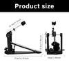 Double Chain Bass Drum Pedal Metal Construction Nonslip Rubber Base Drum Set Part Drum Kick Pedal for Powerful Strokes