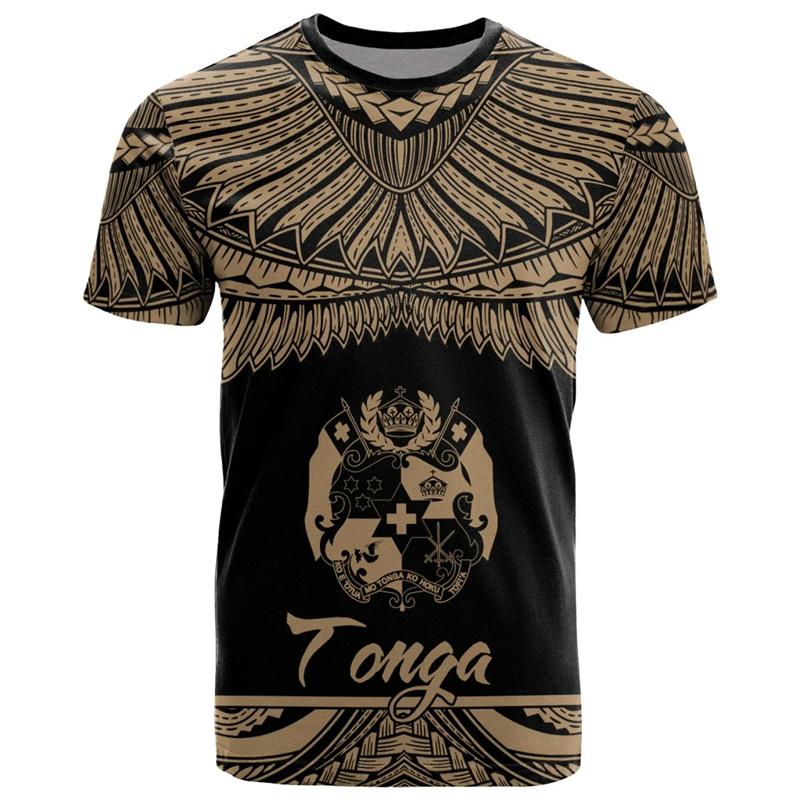 Summer 3D The Kingdom Of Tonga Printed T Shirt Oceania Tonga National Day Graphic T-shirts Fashion Mens Clothing Tee Shirts Tops