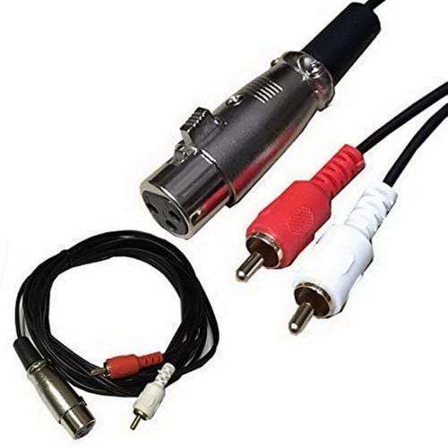 AKNPMHT XLR to RCA Y Splitter Cable, 1 XLR Female to 2 RCA Male Stereo Plug Adapter Cable, Stereo Audio Extension Cord, 1.5m