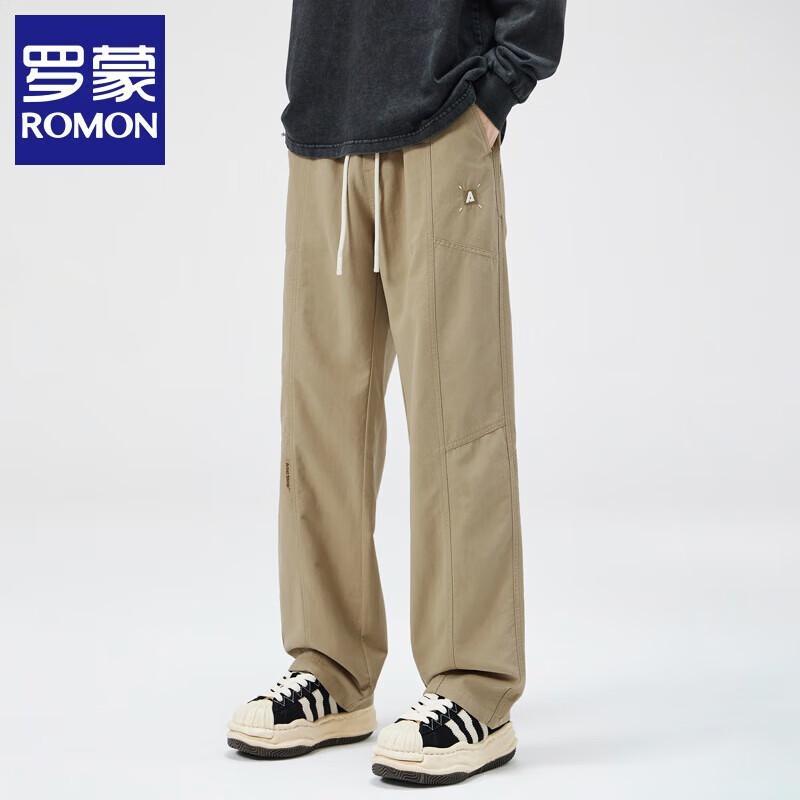 

Luomeng Men s American Straight-Leg Casual Workwear Pants XL
