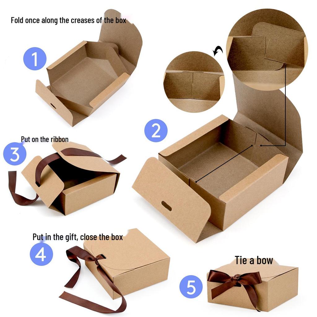 Cross-border Ribbon Gift Box with Bow for Souvenirs and Birthday Gifts