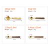 Metal Measuring Cups Set with Wooden Handle Kitchen Measure Cup Spoon Set Stainless Steel Stackable Gold Bar Baking Tools