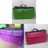 Multicolor Polyester Travel Makeup Bag With Double Zippers For Organizing Cosmetics And Toiletries