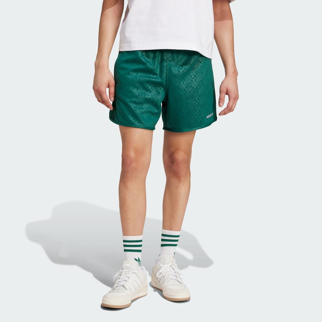 Adidas Originals Embroidered Logo Mid-Waist Casual Shorts Men Bottoms Forest-Green JC6515