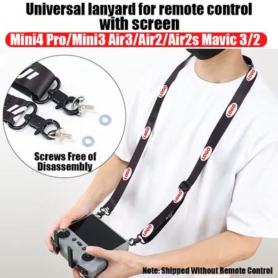 Cordão para Controle DJI RC & RC 2 & RC Pro, Cordão para DJI Mini 4 Pro RC, Alça de Pescoço RC, Compatível com DJI Mini 3 Pro/Mavic 3/Air2