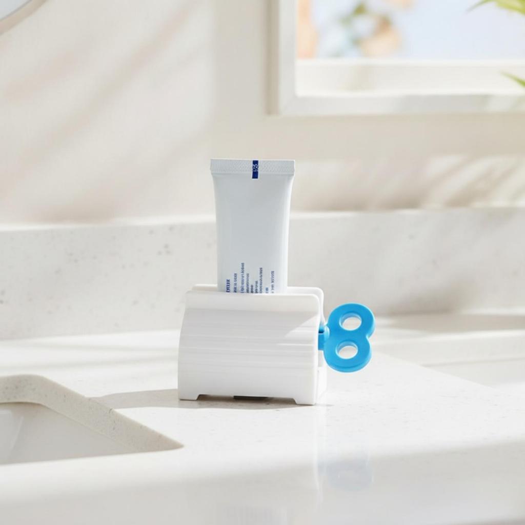 Toothpaste Dispenser with Crank Manual Tube WasteReducing for
