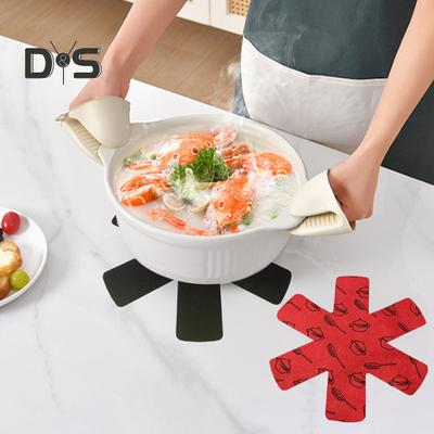 Set 6 Presine Multifunzionali Proteggi Padelle in 3 Misure Separatore per Pentole per Impilare Utensili da Cucina Cuscinetti Antiscivolo per Piatti e Piatti in Vetroceramica