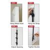 Door Hat Rack Two-Way Hanging Caps with Display Hooks Hanger Bedroom Entrance Garage Doors Baseball Caps Storage Organizer Hanger Rack