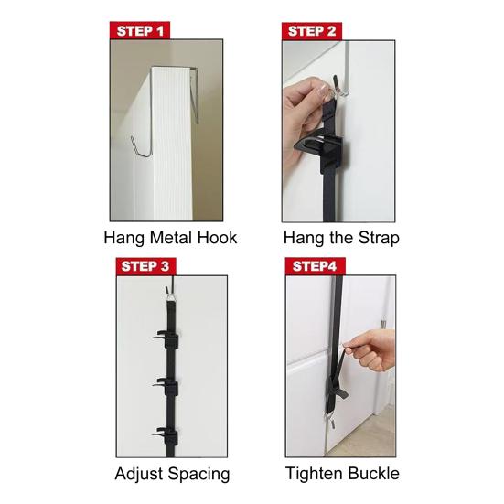 Door Hat Rack Two-Way Hanging Caps with Display Hooks Hanger Bedroom Entrance Garage Doors Baseball Caps Storage Organizer Hanger Rack