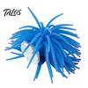Aquarium Scenery Accessory Silicone Sea Anemone, Realistic Blue Actinian, Fish Tank Stable Decoration Ornament, Flexible Actinia for Seawater