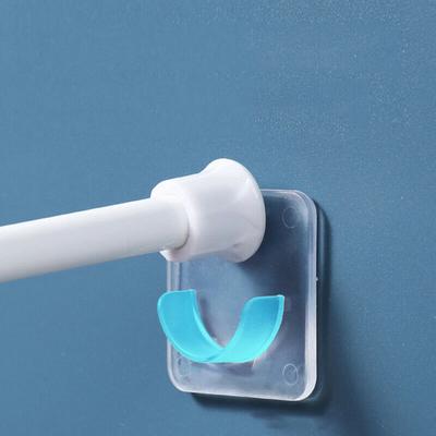 Strong Curtain Rod Bracket Holders Hooks Self-adhesive Rod Holder Clothes Rail Bracket Toilet Home Bathroom Accessories