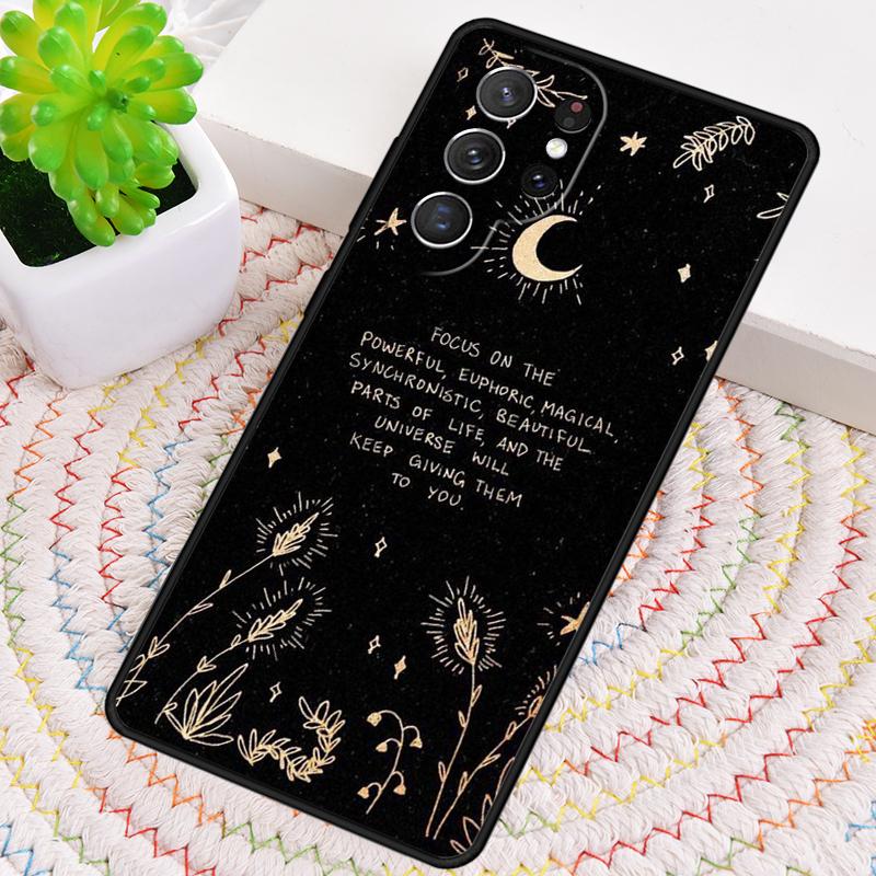 Occult Witchcraft Moon Gothic Witch Silicone Phone Case For Samsung Galaxy note 10 pro S26 S25 S24 S23 S22 S21 Plus Ultra Cover